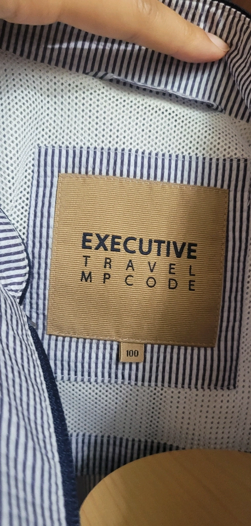 (남성100사이즈)EXECUTIVE TRAVELMPCODE 스트라이프 집업 자켓(여름용) 이미지