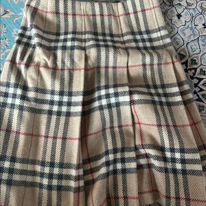 버버리 런던(Burberry London) 체크 울 플리츠 스커트 UK6 (Made in Scotland) 이미지