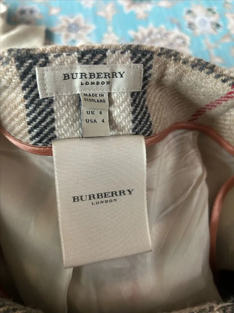 버버리 런던(Burberry London) 체크 울 플리츠 스커트 UK6 (Made in Scotland) 이미지