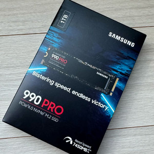 미개봉 새제품, 삼성 990 pro NVMe M.2 1TB SSD 이미지
