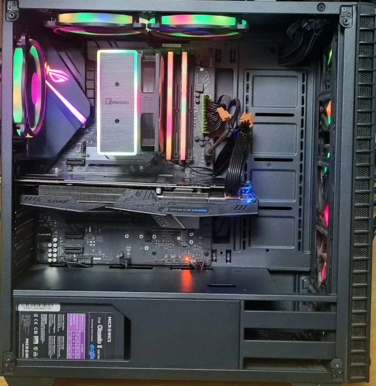 게이밍 컴퓨터 pc 본체 i5-8500 그래픽카드 asus gtx 1060 6g 램 ddr4 16g 이미지