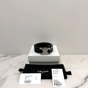 셀린느 그레인 카프스킨 라지 30mm 트리옹프 벨트 블랙 90 이미지