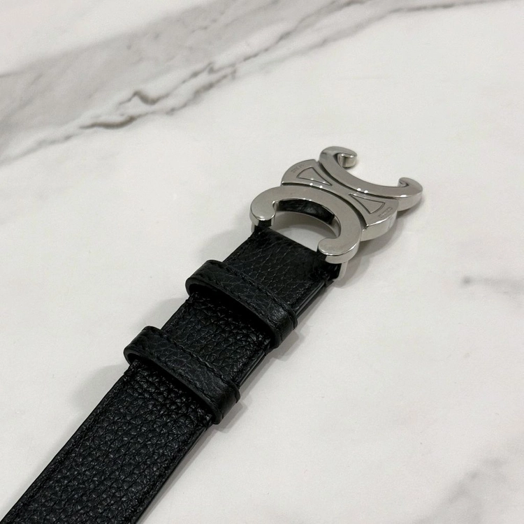 셀린느 그레인 카프스킨 라지 30mm 트리옹프 벨트 블랙 90 이미지