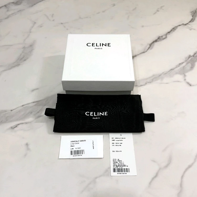 셀린느 그레인 카프스킨 라지 30mm 트리옹프 벨트 블랙 90 이미지