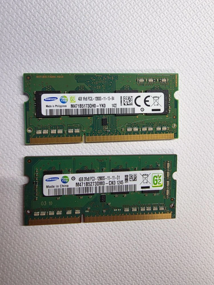 노트북 램 ddr3 12800 4gb 2개 이미지