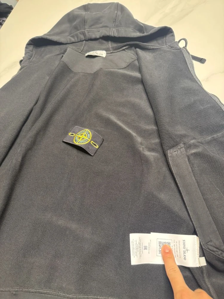 [XL]26SS 스톤아일랜드 블랙 후드집업 이미지