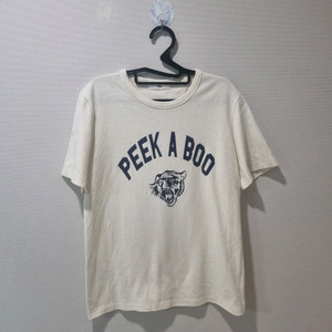 비이커 22SS PEEK A BOO 프린팅 반팔티 아이보리 이미지