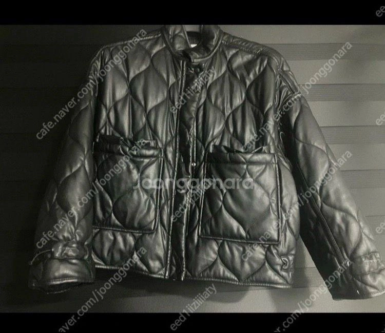 [팝니다] zara 에코 레더 퀼팅 경량 자켓 이미지