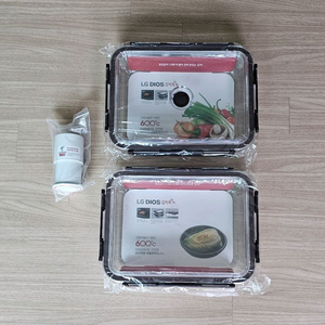 (새상품) (정품) LG 프리미엄 내열유리 다용도 밀폐 용기 + 진공 펌프 / 오븐 / 전자레인지 이미지