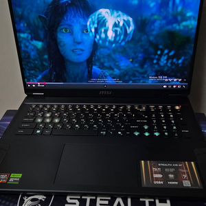 18인치 2.8kg슬림/고성능/MSI 스텔스 A18 AI+ A3XWHG-R9 QHD+ (SSD 1TB) 5070ti 이미지