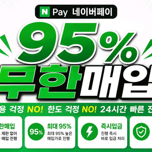 네이버페이 포인트 95% 무한매입 금액상관X 이미지