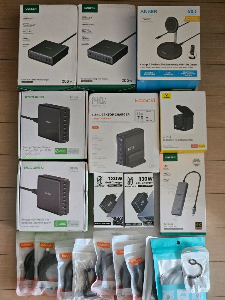 유그린,Toocki,엔커 67W,130W,140W,185W,200W 충전기,USB-C 1m, 2m 충전 밎 데이터 - 안심되는 중고거래