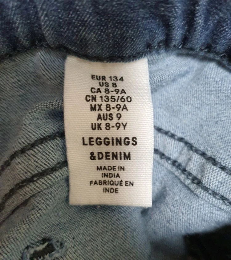 H&M 키즈 데님 레깅스 제깅스 8-9y 이미지