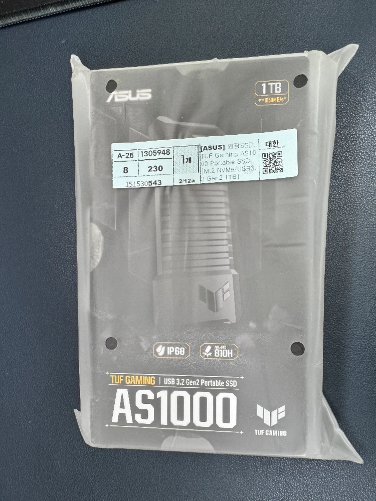 미개봉 ASUS TUF Gaming AS1000 외장 NVMe SSD 1TB 이미지