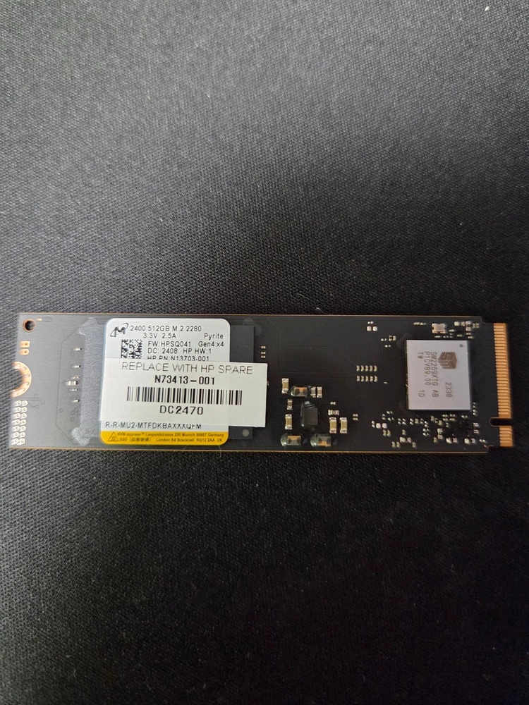 마이크론 M.2 NVME SSD 512GB (24년 8주차) 수명99% 이미지