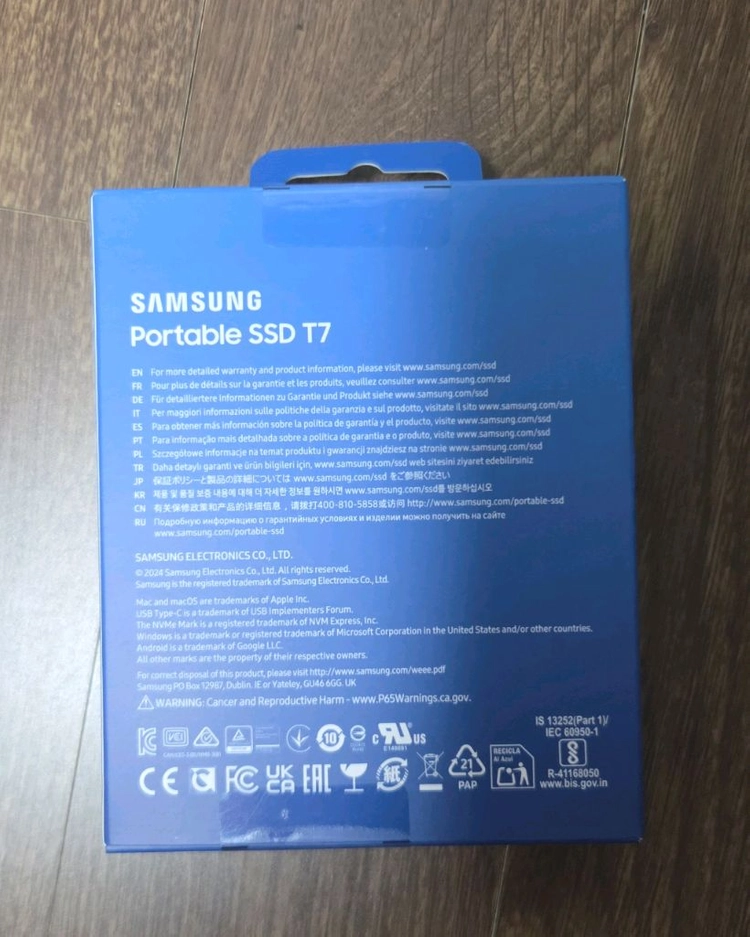 삼성 T7 포터블 SSD 1TB 이미지
