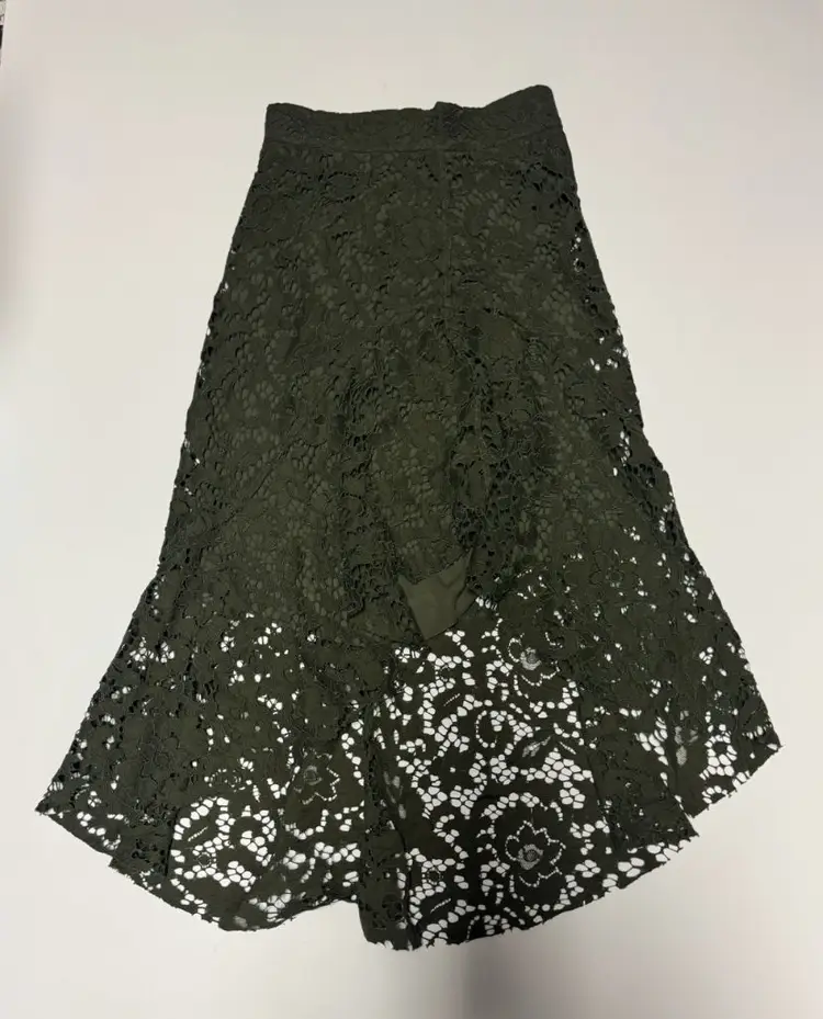 여성 자라 ZARA 머메이드 언발란스 레이스 롱 스커트 xs 이미지