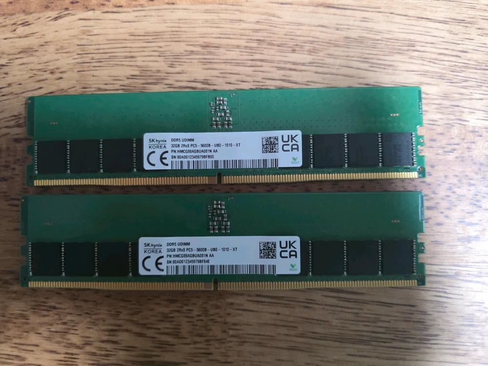 SK하이닉스 DDR5 32GB 5600 시금치램팝니다 - 안심되는 중고거래