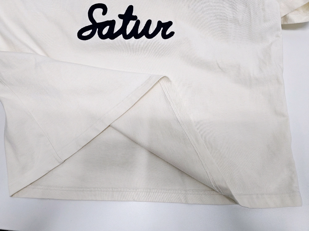 SATUR 23SS 세터 로고 자수 보야지 반팔 티셔츠/ 남 95 아이보리 이미지