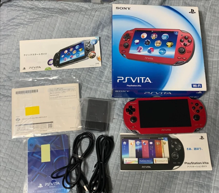소장용 일본 오리지널 소니 PS비타 PSVita 1세대 코스믹레드 팝니다. 이미지
