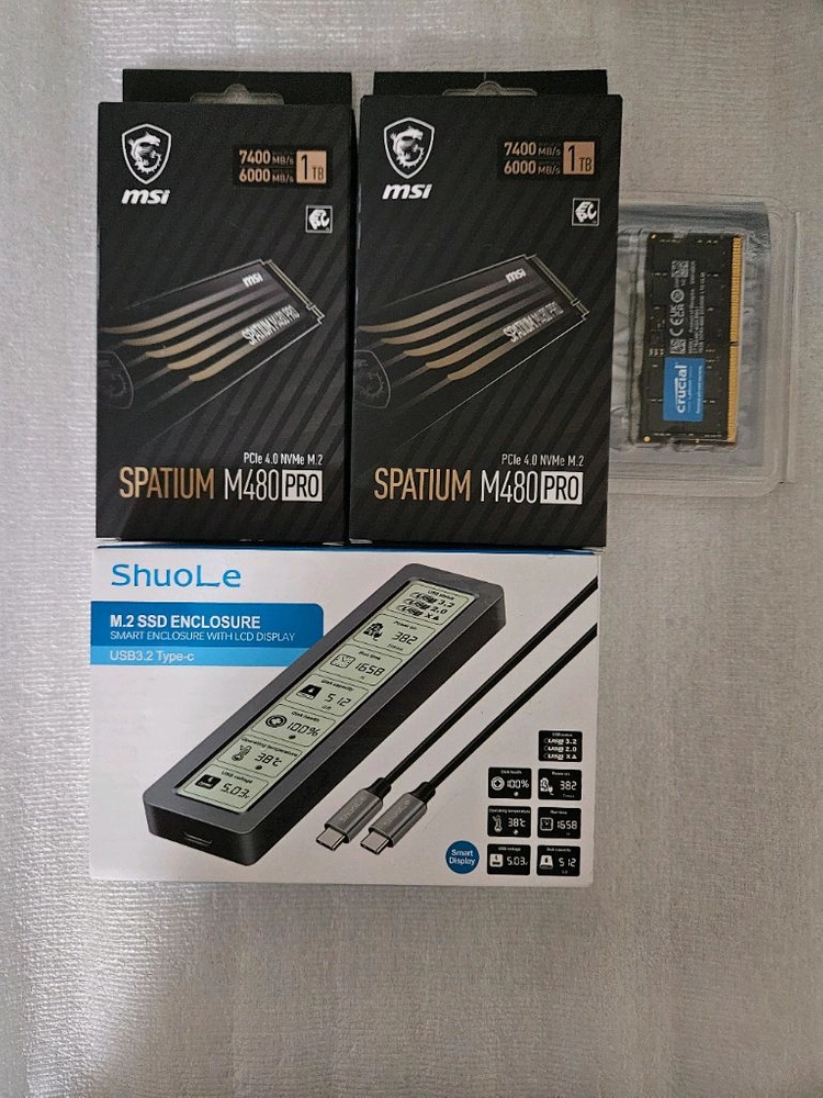 MSI SPATIUM M480 PRO M.2 NVMe 1TB SSD,마이크론 DDR5 16GB, 디스플레이 액정 N - 안심되는 중고거래