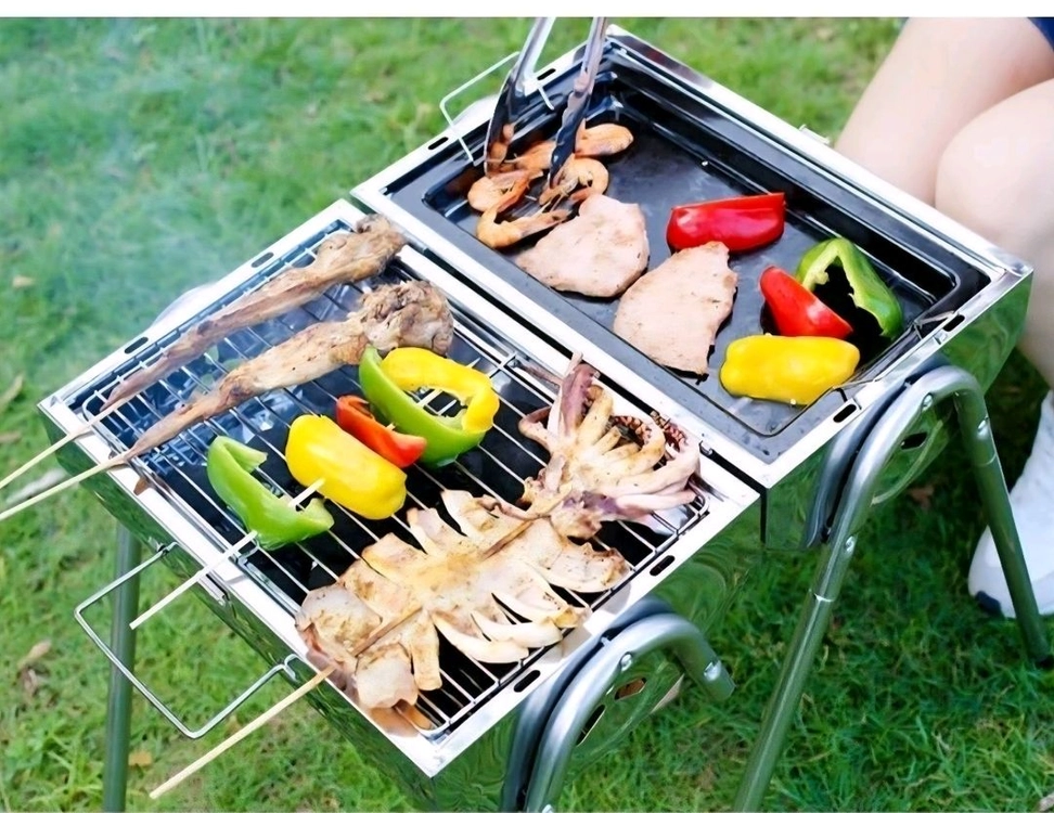 캠핑용 스테인레스 Bbq 그릴 이미지