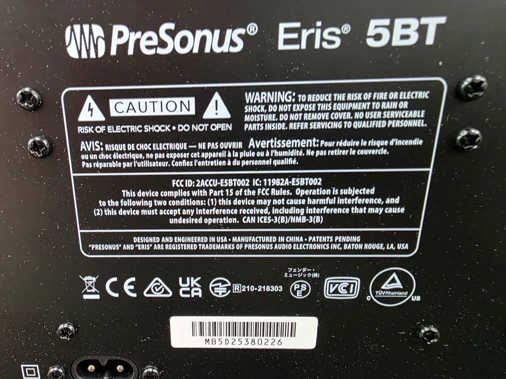 [스피커] PreSonus Eris 5 BT Gen 2 블루투스 모니터 스피커 1조 이미지