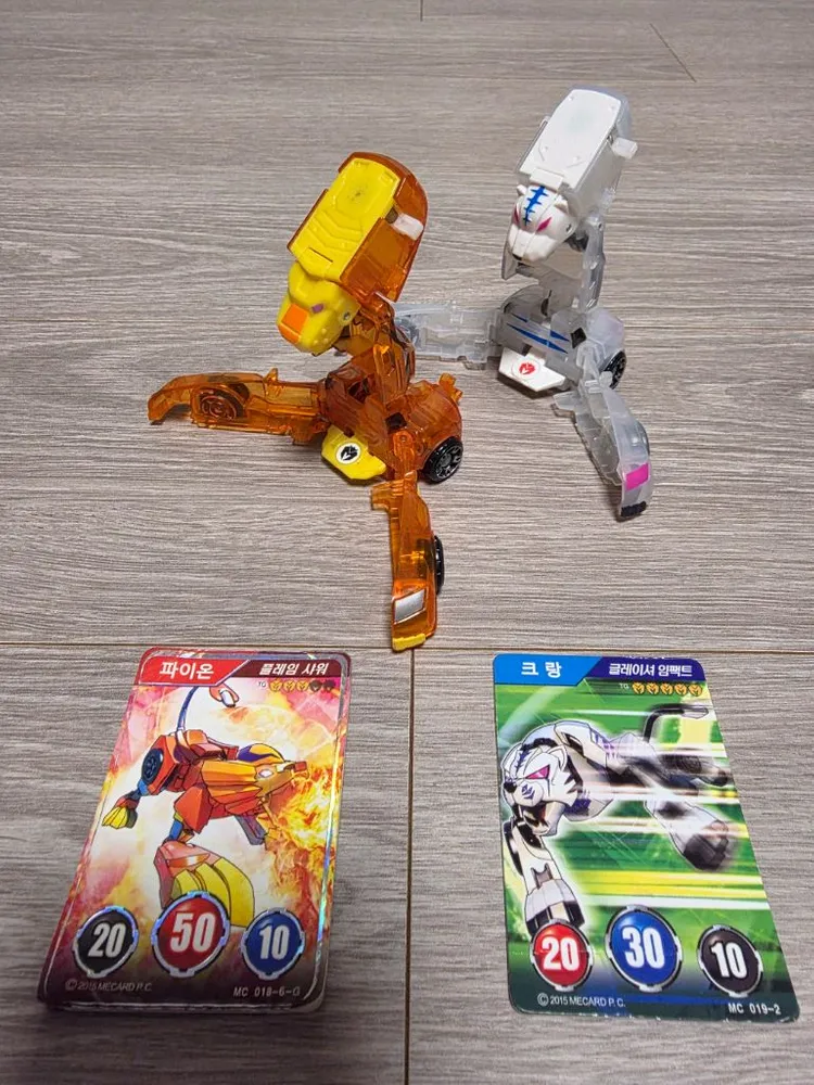 터닝메카드W 크랑,파이온 + 메카드 2장 이미지
