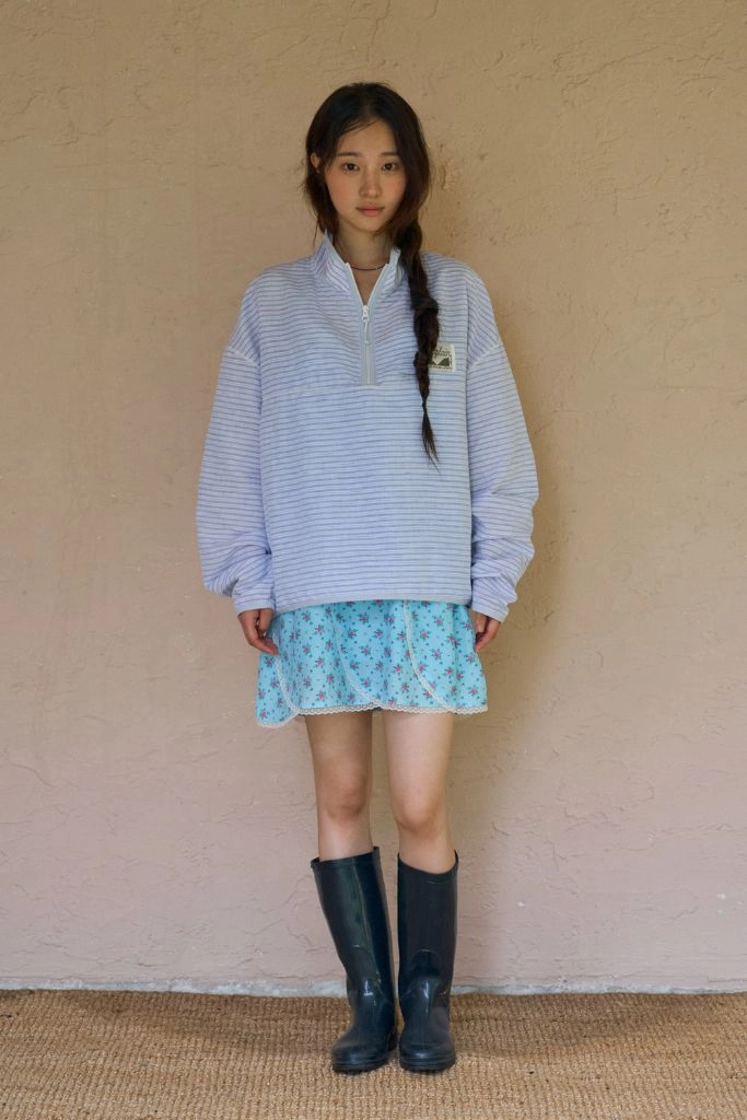 VIA SUMMER STRIPE ANORAK (BLUE STRIPE) 새상품 이미지