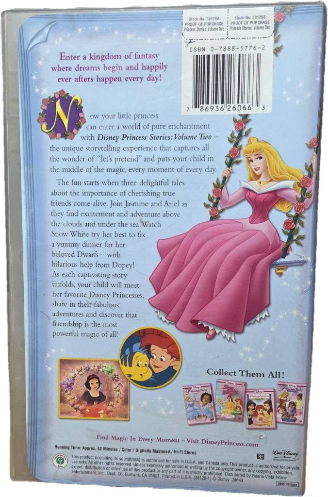Disney Princess stories 비디오테이프 이미지