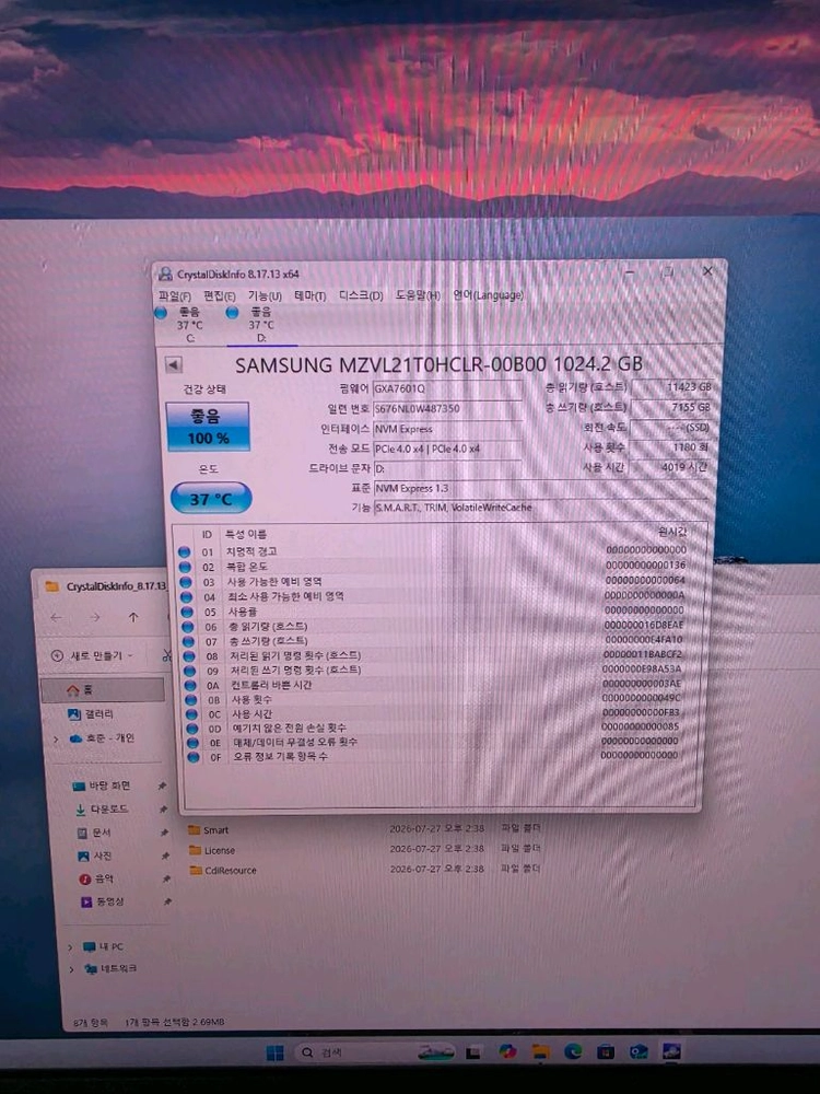 pm9a1 1tb ssd 팝니다 이미지