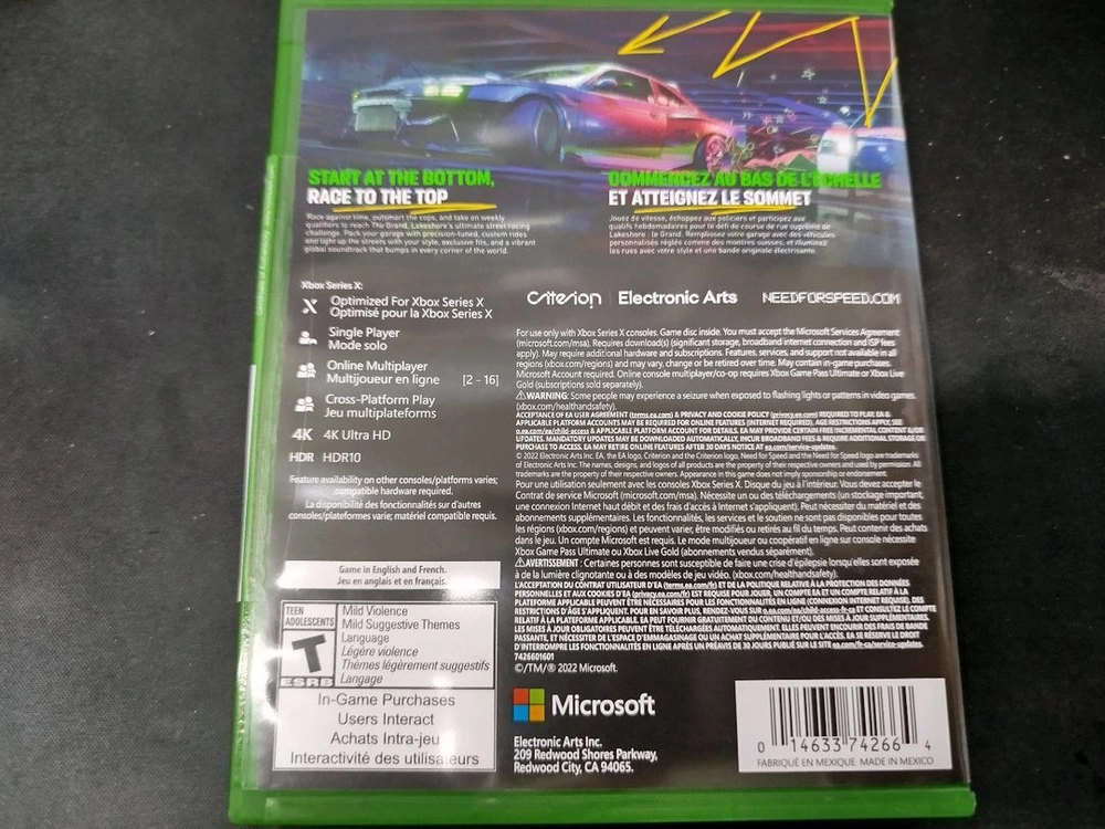Xbox 시리즈 x니드포스피드 언바운드 북미판 미개봉 팝니다 이미지