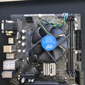 i5 10400f 씨피유와 인텔쿨러.애즈락 h470m-hdv 메인보드 이미지