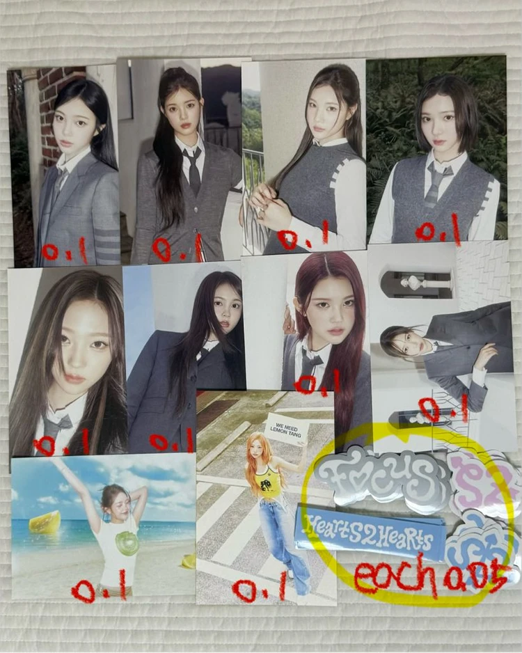 (사진 4장) 하츠투하츠 미공포 포카 엽서 스티커 미개봉 앨범 판매 이미지