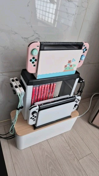 올인원S급)닌텐도 스위치 OLED 화이트 풀박스+파우치,케이스 이미지