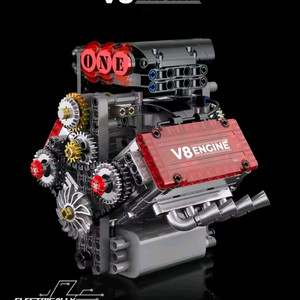 V8엔진 조립식 블록 장난감 아이들 레고 고퀄리티 자동차 차량용 감성튜닝 이미지