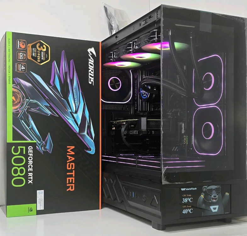 (9850X3D RTX5080 새제품) 32GB, B850, 수랭쿨러,1250W GOLD, 방송게이밍컴퓨터본체 이미지