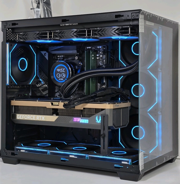 (새제품 반본체 수랭 블랙)9800X3D, 32GB, 1000W, 수랭쿨러, 방송게이밍컴퓨터본체 이미지