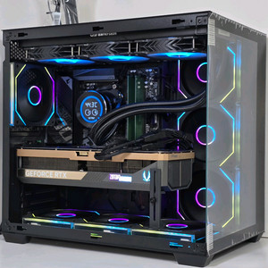 (새제품 반본체 수랭 블랙)9800X3D, 32GB, 1000W, 수랭쿨러, 방송게이밍컴퓨터본체 이미지