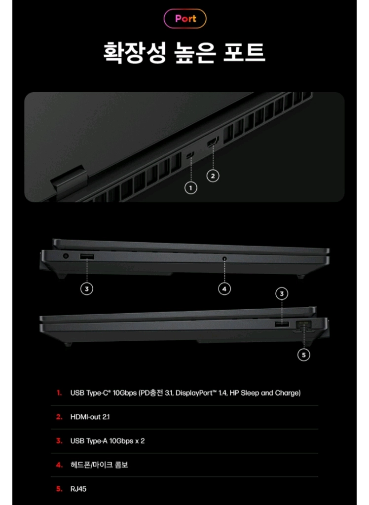 미개봉 HP 오멘 15 HyperX Omenㆍ라이젠7ㆍ1TBㆍ24GB ㆍRTX 5060 GPU 게이밍 노트북 이미지