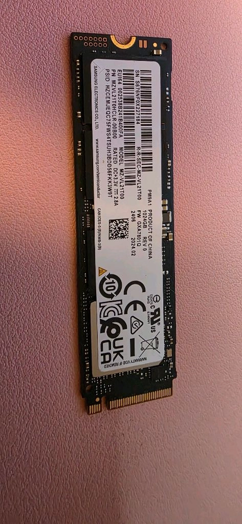 pm9a1 삼성 nvme ssd 1tb 이미지