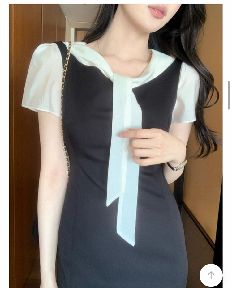 렌느 엔느 타이 블라우스 새상품 판매합니다(화이트) 이미지