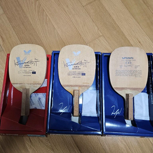 탁구라켓 김택수파랑 2자루 판매 이미지