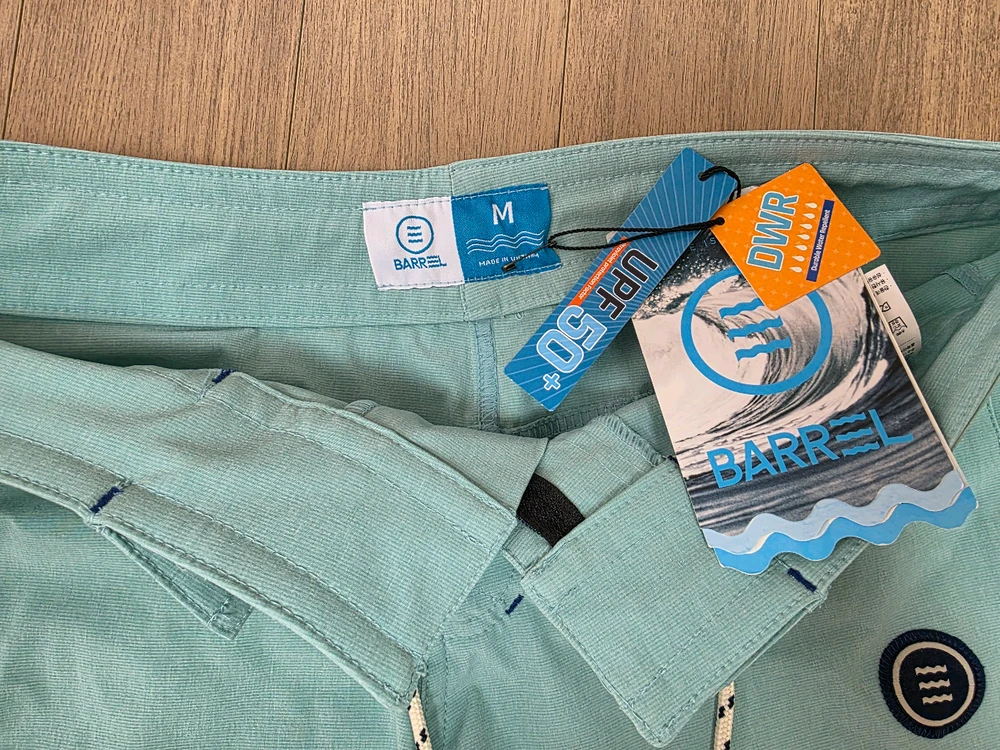 배럴 래쉬가드 민트 숏팬츠 M사이즈(새제품)18,000원 이미지