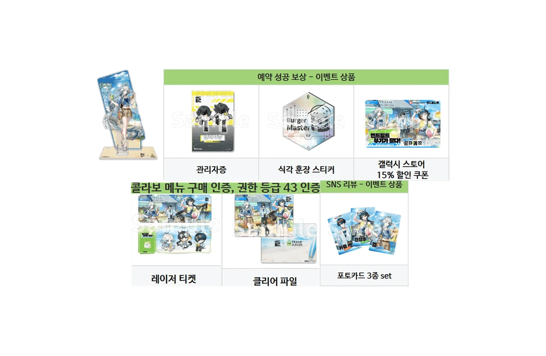 명일방주 엔드필드,프랭크버거,결 아크릴스탠드,관리자증,식각,엽서,클리어 파일,포토카드,갤스할쿠 - 안심되는 중고거래
