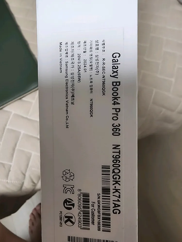 삼성 갤럭시북4 프로 360 16인치 NT960QGK-K71AG 노트북 이미지