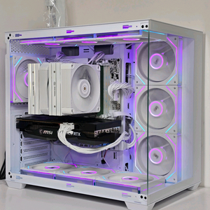 (새제품 반본체 공랭 화이트)9800X3D, 32GB, B850M, 850W GOLD 공랭최강, 방송게이밍컴퓨터본체 이미지