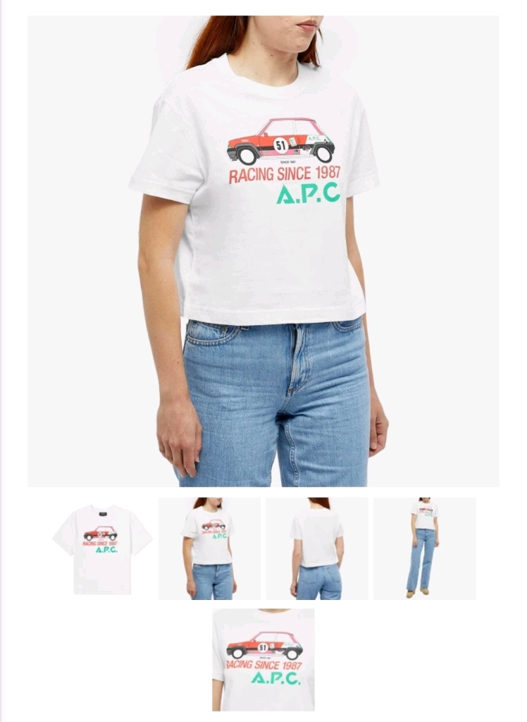 (정품) 23년 아페쎄 A.P.C. 샐리 카 반팔 티셔츠 화이트 이미지