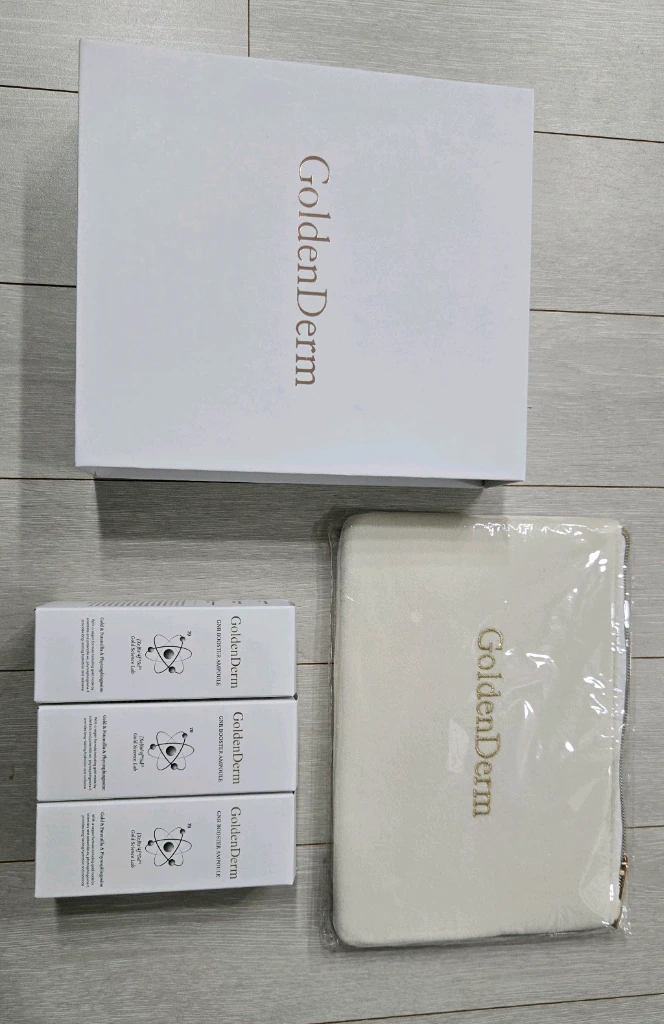 가격내림 택포) 거의새것 골든덤 지엔알 부스터 갈바닉 고주파 리프팅 뷰티디바이스 (미개봉 앰플3개+전용파우치) 이미지