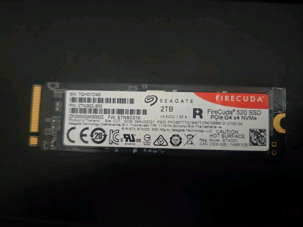 시게이트 파이어쿠다 520 2TB SSD NVMe 이미지
